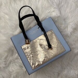 Marc Jacobs Light Blue and Gold Tote Bag